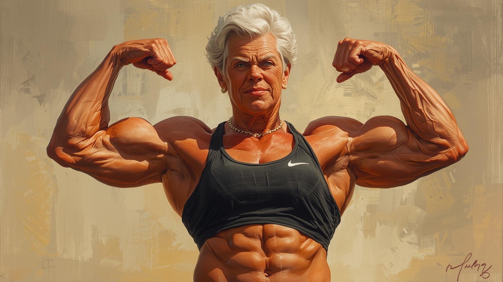 筋肉　おばあちゃん