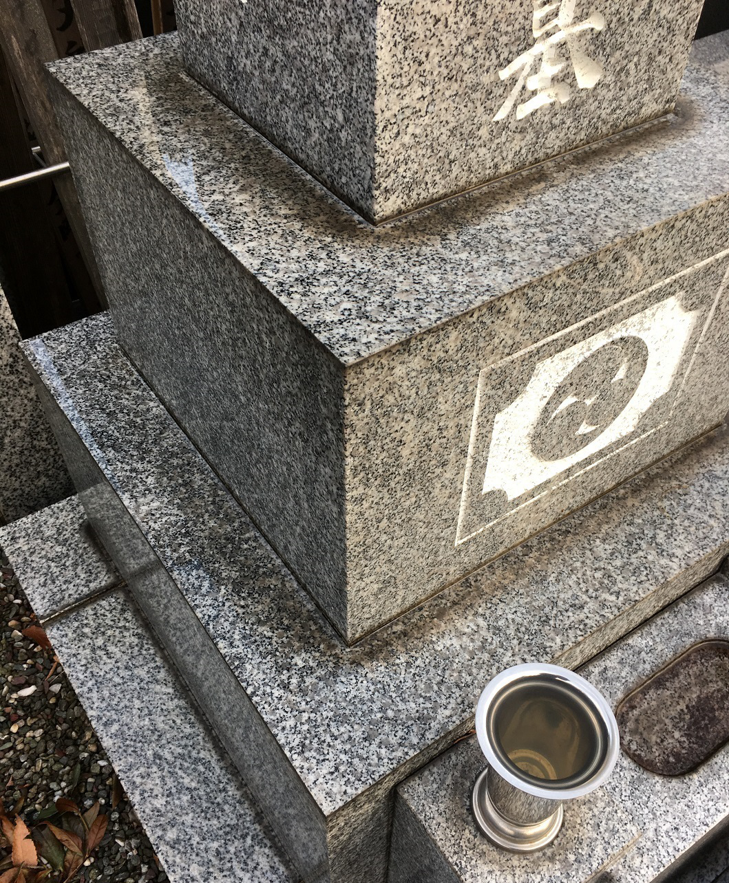 墓石クリーニングbefore斜め