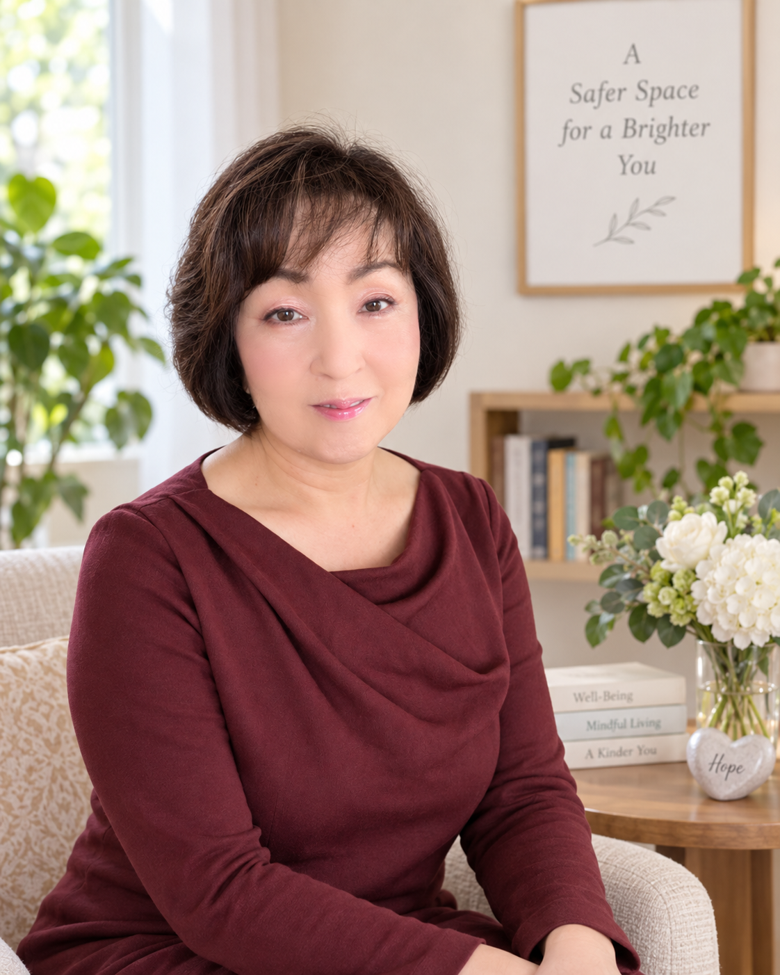 温かな書斎のプロフェッショナルポートレート
