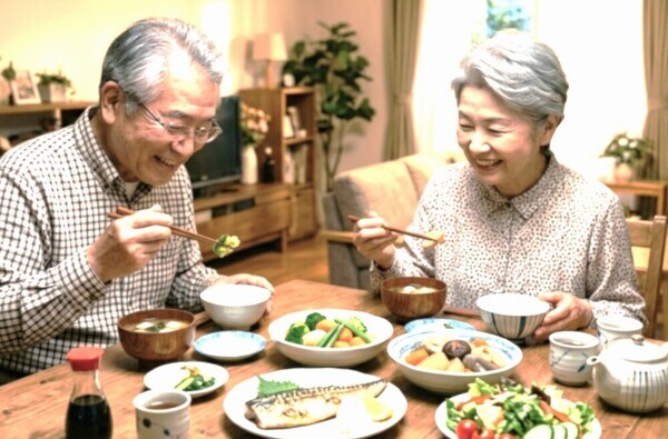 elderly_couple_healthy_meal_oral_function_kawaguchi_crystal_dental