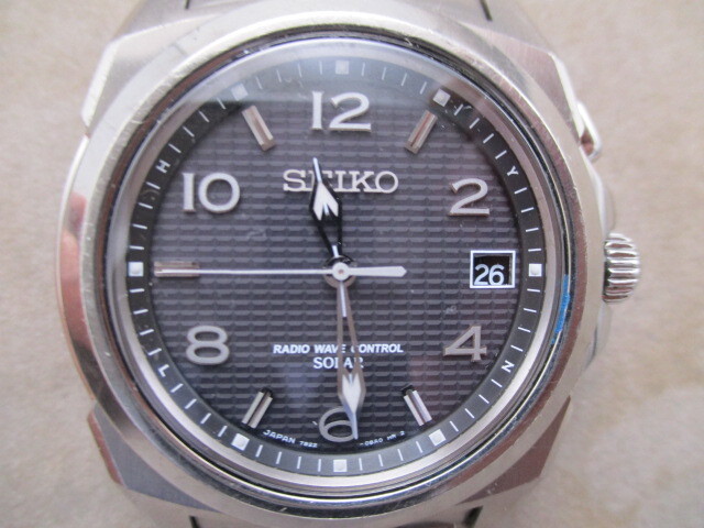 セイコー メンズ腕時計 デイト 電波ソーラー 7B22-0AP0