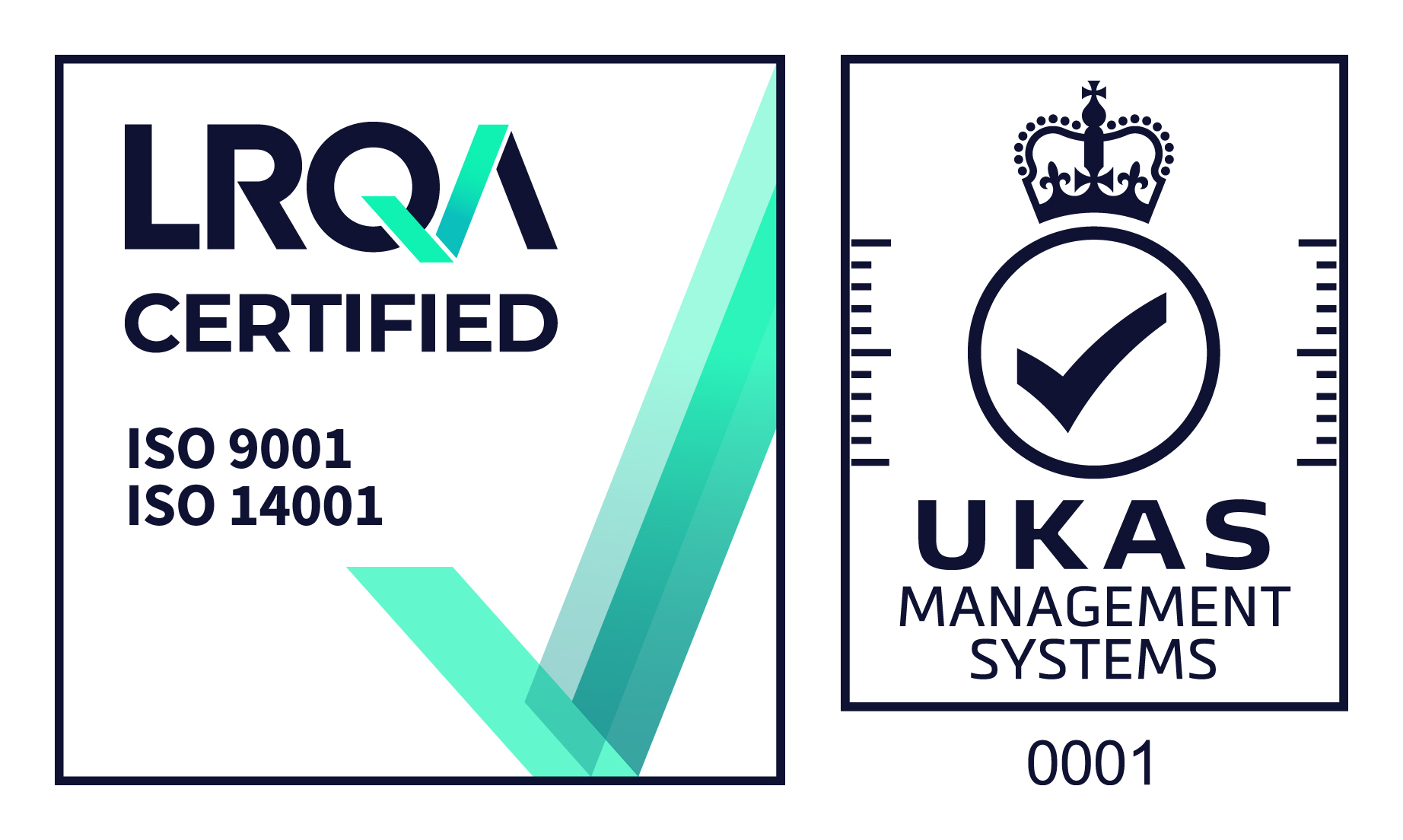 UKAS AND ISO 9001; ISO 14001 - RGB