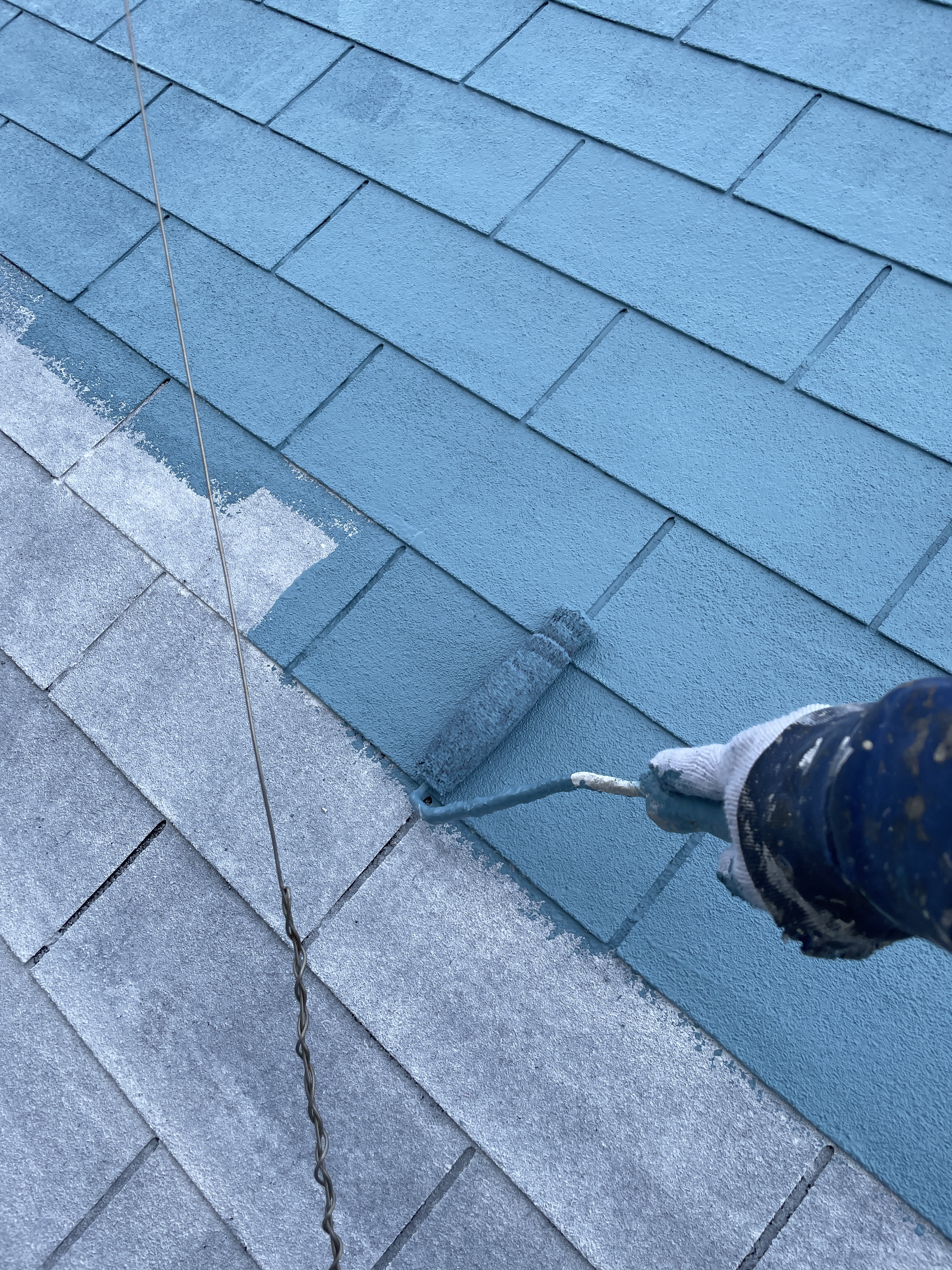 屋根アレスクール中塗り (1)