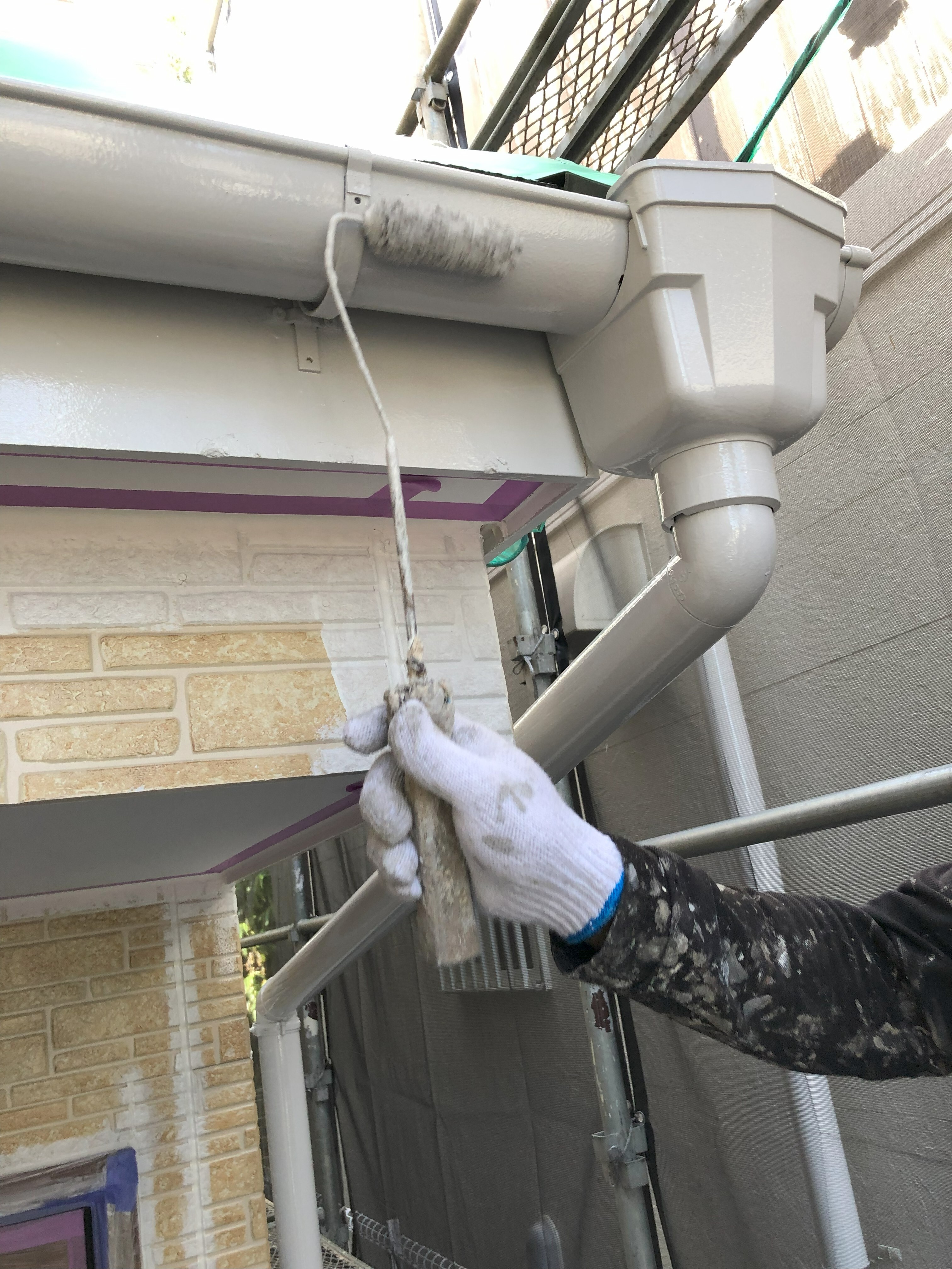 雨どい・破風板 KP80塗装  (4)
