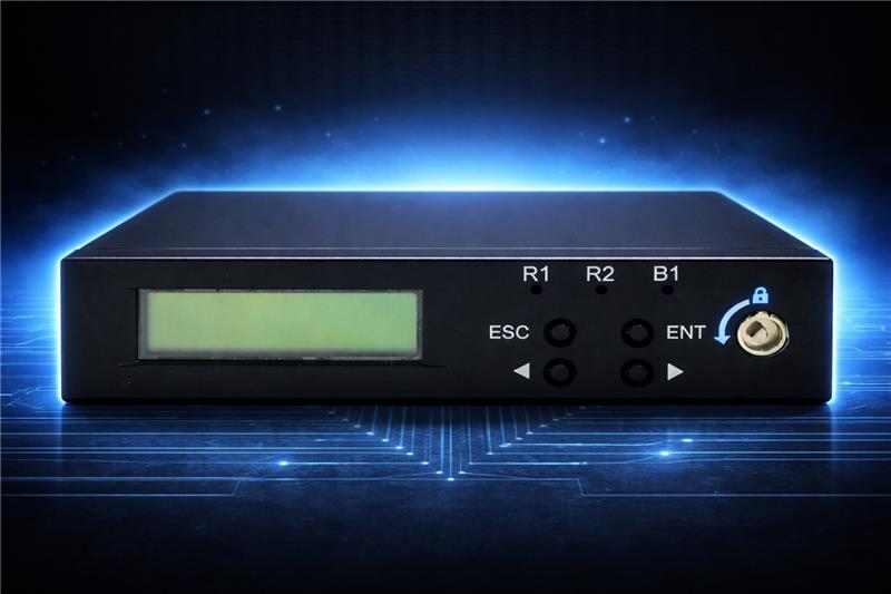 生成された画像：近未来的な電子機器のクローズアップ