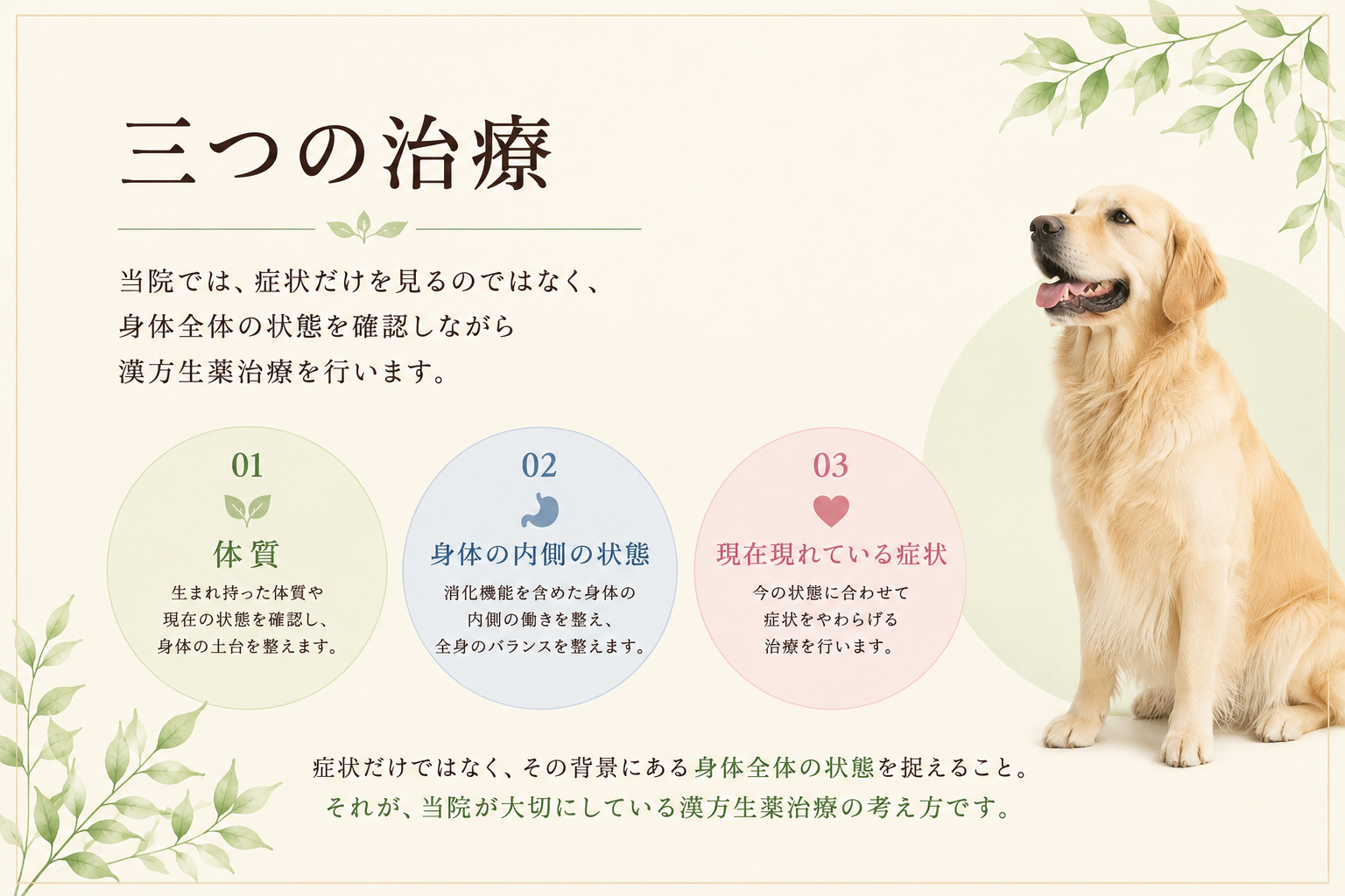 三つの治療ホームページ