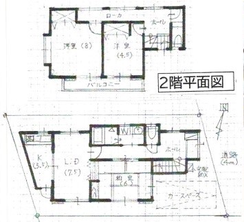 小倉町中古1580万間取図