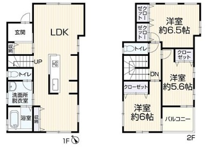 加曽利町2099万間取図