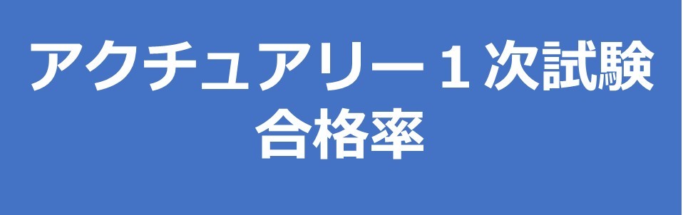 アクチュアリー合格率