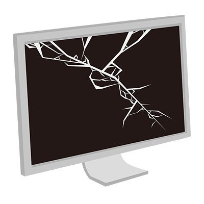 ディスプレイ・液晶パネルが割れた