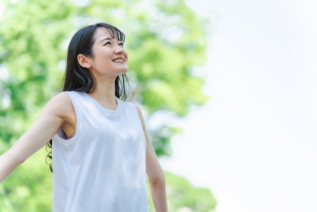 呼吸法を習得した女性