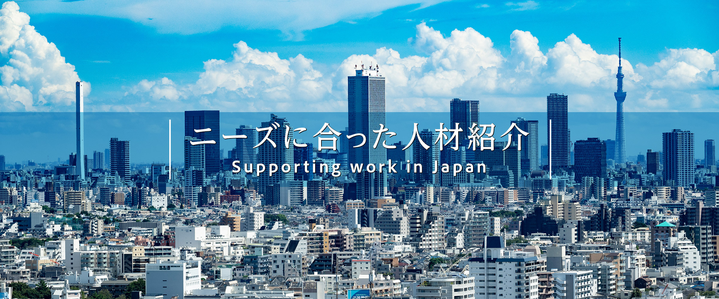 ニーズに合った人材紹介-Supporting work in Japan-