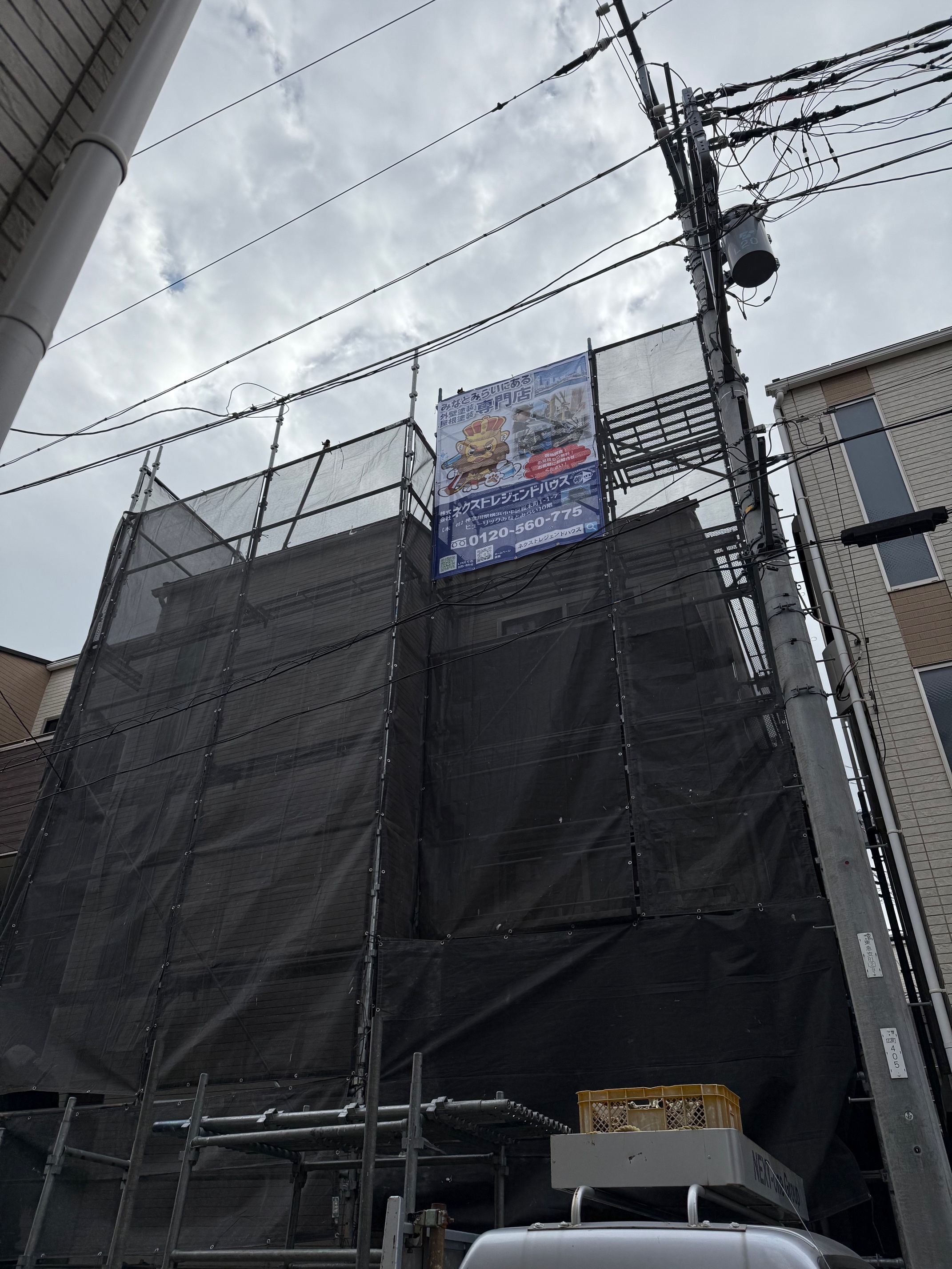 H様邸足場架設写真