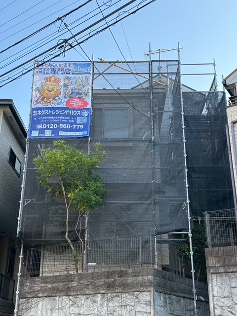 S様邸足場架設写真